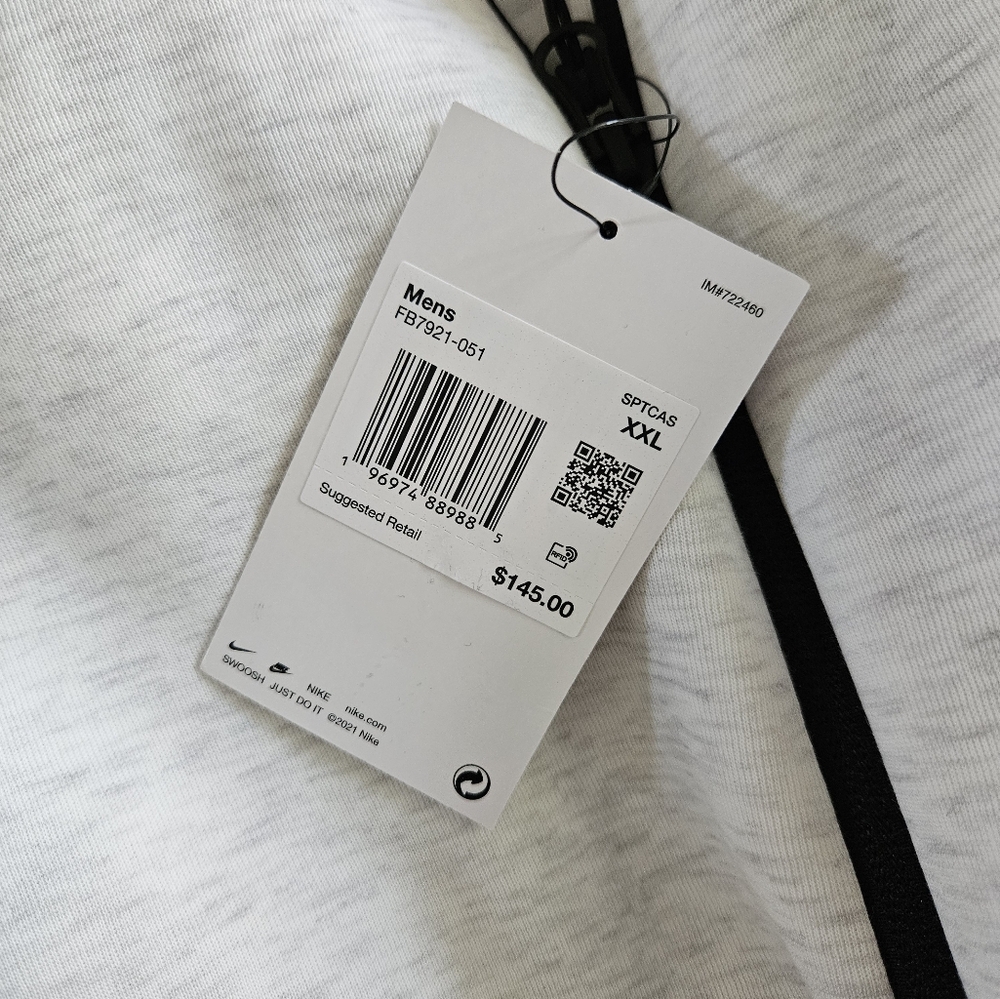 Nike Tech Fleece Hoodie Full-Zip Windrunner Birch FB7921 051 Men's Size XXLarge - Picture 5 of 8